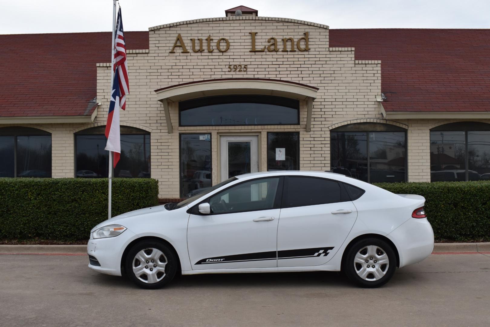 2016 White /Black Dodge Dart SE (1C3CDFAA0GD) with an 2.0L L4 DOHC 16V TURBO engine, 6 SPEED AUTOMATIC transmission, located at 5925 E. BELKNAP ST., HALTOM CITY, TX, 76117, (817) 834-4222, 32.803799, -97.259003 - The decision to buy a 2016 Dodge Dart SE should be based on your specific needs and preferences, but here are some reasons why you might consider this vehicle: Affordability: The 2016 Dodge Dart SE is often available at a competitive price point, making it an attractive option for budget-conscious - Photo#0