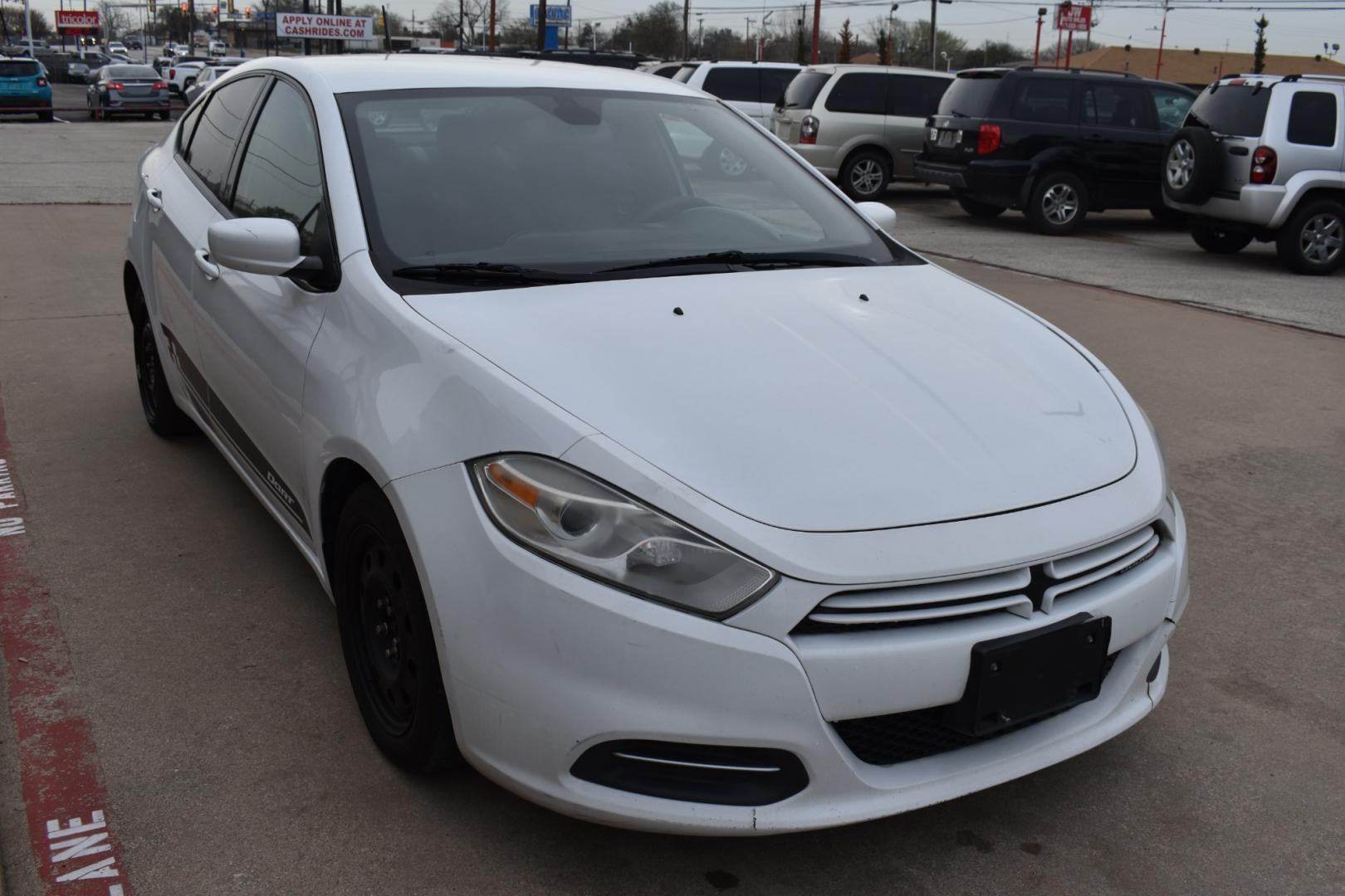2016 White /Black Dodge Dart SE (1C3CDFAA0GD) with an 2.0L L4 DOHC 16V TURBO engine, 6 SPEED AUTOMATIC transmission, located at 5925 E. BELKNAP ST., HALTOM CITY, TX, 76117, (817) 834-4222, 32.803799, -97.259003 - The decision to buy a 2016 Dodge Dart SE should be based on your specific needs and preferences, but here are some reasons why you might consider this vehicle: Affordability: The 2016 Dodge Dart SE is often available at a competitive price point, making it an attractive option for budget-conscious - Photo#2