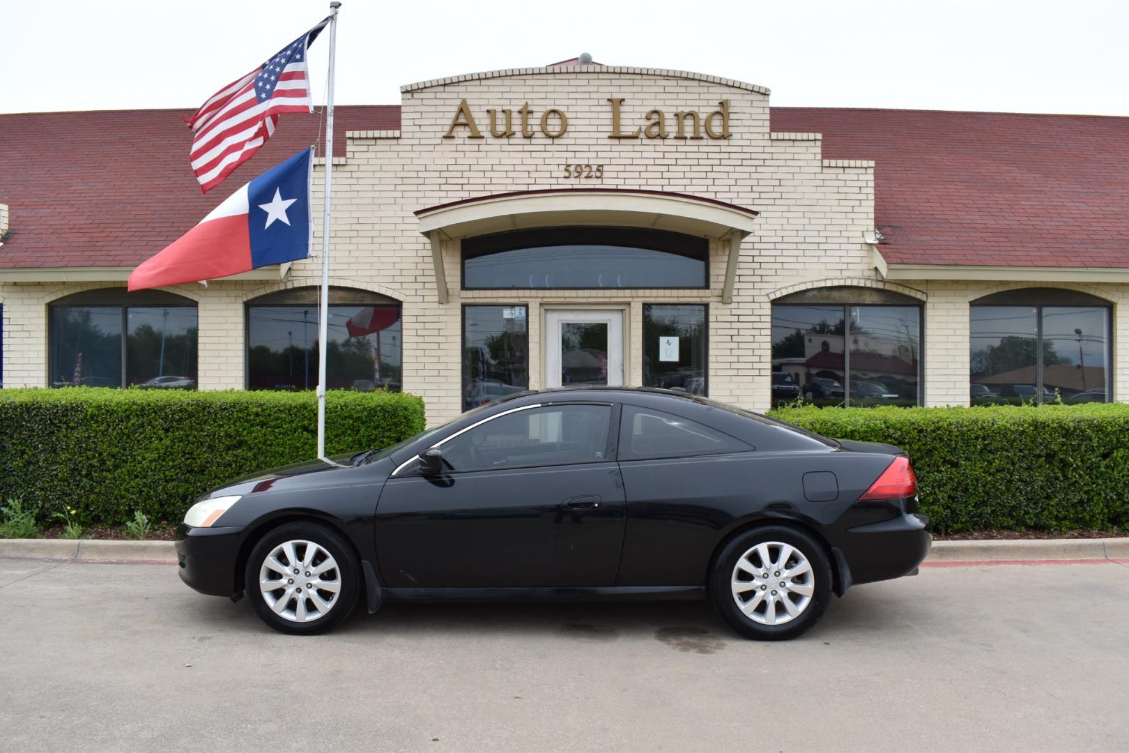 2006 Black /Black Honda Accord EX V-6 Coupe AT w/ XM Radio (1HGCM82626A) with an 3.0L V6 SOHC 24V engine, 5-Speed Automatic Overdrive transmission, located at 5925 E. BELKNAP ST., HALTOM CITY, TX, 76117, (817) 834-4222, 32.803799, -97.259003 - Purchasing a 2006 Honda Accord EX V-6 Coupe AT with XM Radio offers several compelling reasons: Reliability: Honda is renowned for building reliable vehicles, and the 2006 Accord is no exception. It's known for its longevity and low maintenance costs, providing peace of mind for years to come. Pow - Photo#0