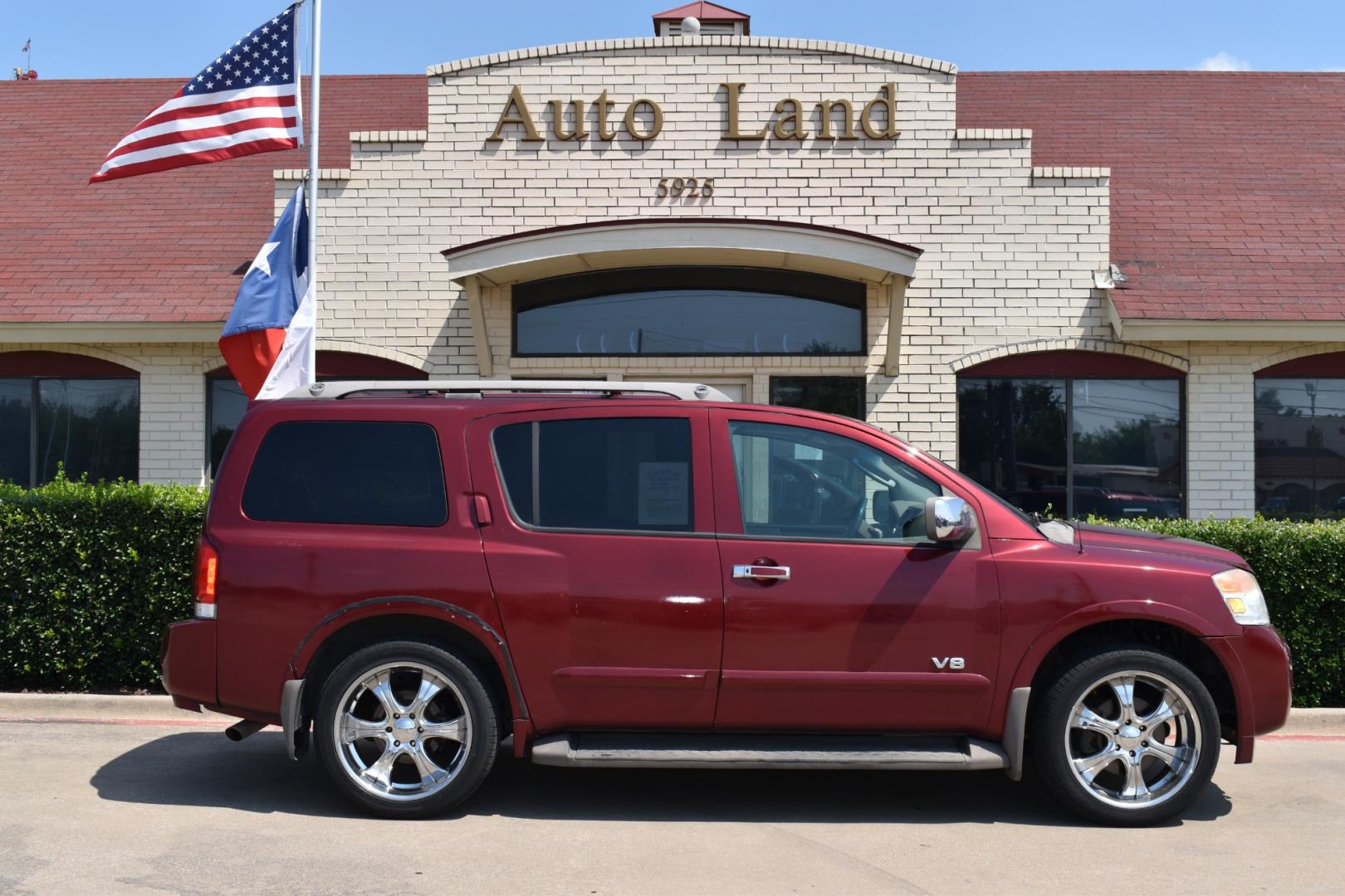 2009 Red /Tan Nissan Armada (5N1AA08C49N) with an V8 5.6 L engine, 5 SPEED AUTOMATIC transmission, located at 5925 E. BELKNAP ST., HALTOM CITY, TX, 76117, (817) 834-4222, 32.803799, -97.259003 - Buying a 2009 Nissan Armada offers several benefits: Powerful V8 Engine: The 2009 Nissan Armada is equipped with a robust 5.6-liter V8 engine, providing ample power for towing and hauling heavy loads. This engine delivers strong acceleration and performance, making it suitable for both daily driv - Photo#3