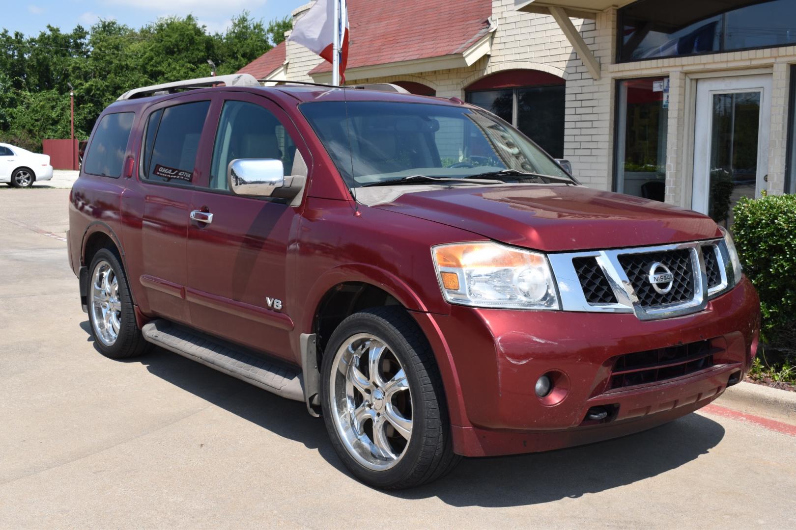 2009 Red /Tan Nissan Armada (5N1AA08C49N) with an V8 5.6 L engine, 5 SPEED AUTOMATIC transmission, located at 5925 E. BELKNAP ST., HALTOM CITY, TX, 76117, (817) 834-4222, 32.803799, -97.259003 - Buying a 2009 Nissan Armada offers several benefits: Powerful V8 Engine: The 2009 Nissan Armada is equipped with a robust 5.6-liter V8 engine, providing ample power for towing and hauling heavy loads. This engine delivers strong acceleration and performance, making it suitable for both daily driv - Photo#5