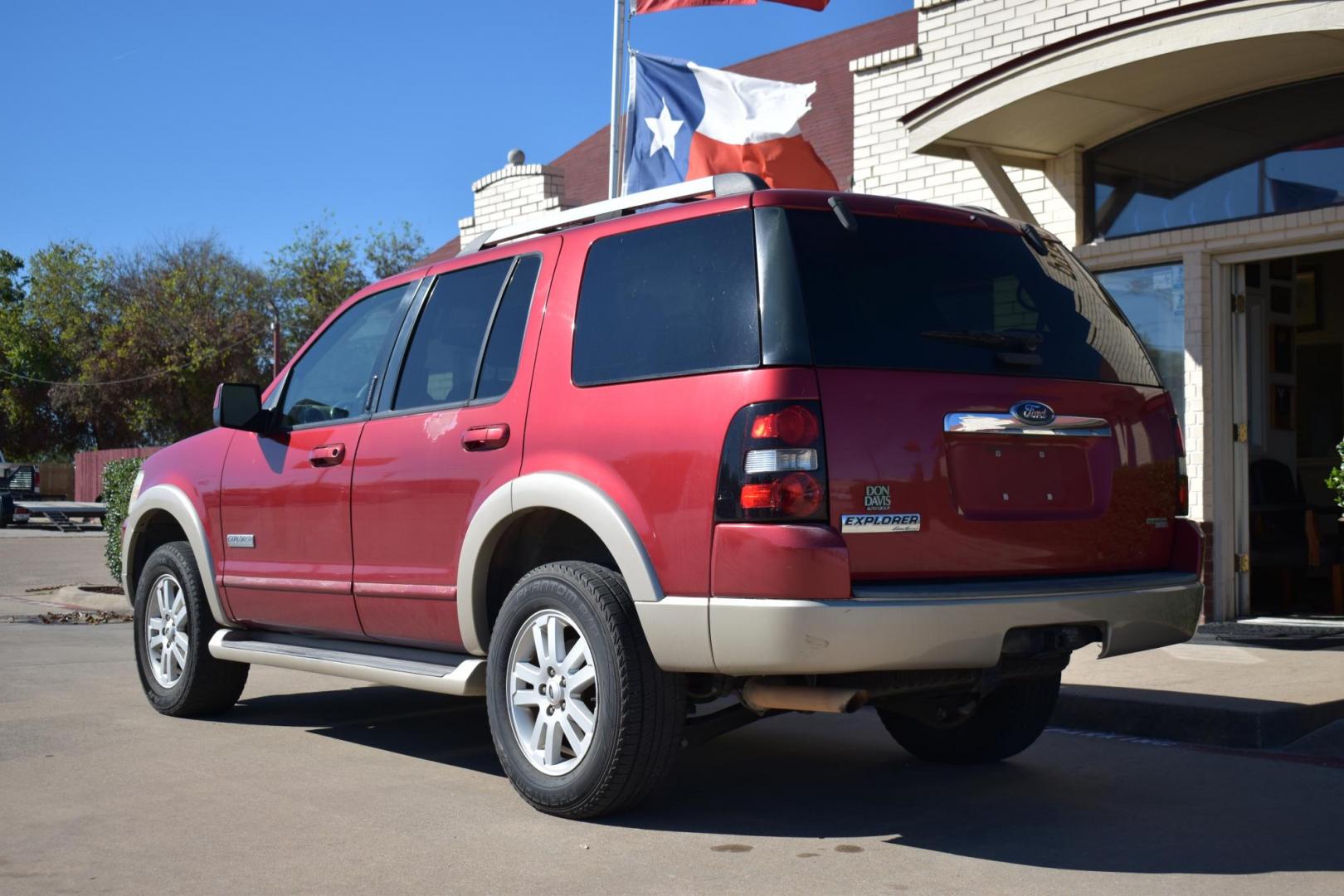 2007 Red /Tan Ford Explorer Eddie Bauer 4.0L 2WD (1FMEU64E37U) with an 4.0L V6 SOHC 16V engine, 5-Speed Automatic Overdrive transmission, located at 5925 E. BELKNAP ST., HALTOM CITY, TX, 76117, (817) 834-4222, 32.803799, -97.259003 - Buying a 2007 Ford Explorer Eddie Bauer 4.0L 2WD can be appealing for several reasons, depending on what you're looking for in a vehicle. Here's a breakdown of why this model might be a good choice for you: 1. Affordable Price for a Full-Size SUV The 2007 Ford Explorer, especially the Eddie Baue - Photo#2